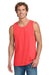 Comfort Colors 9360/C9360 Mens Tank Top Neon Red Orange Model Front