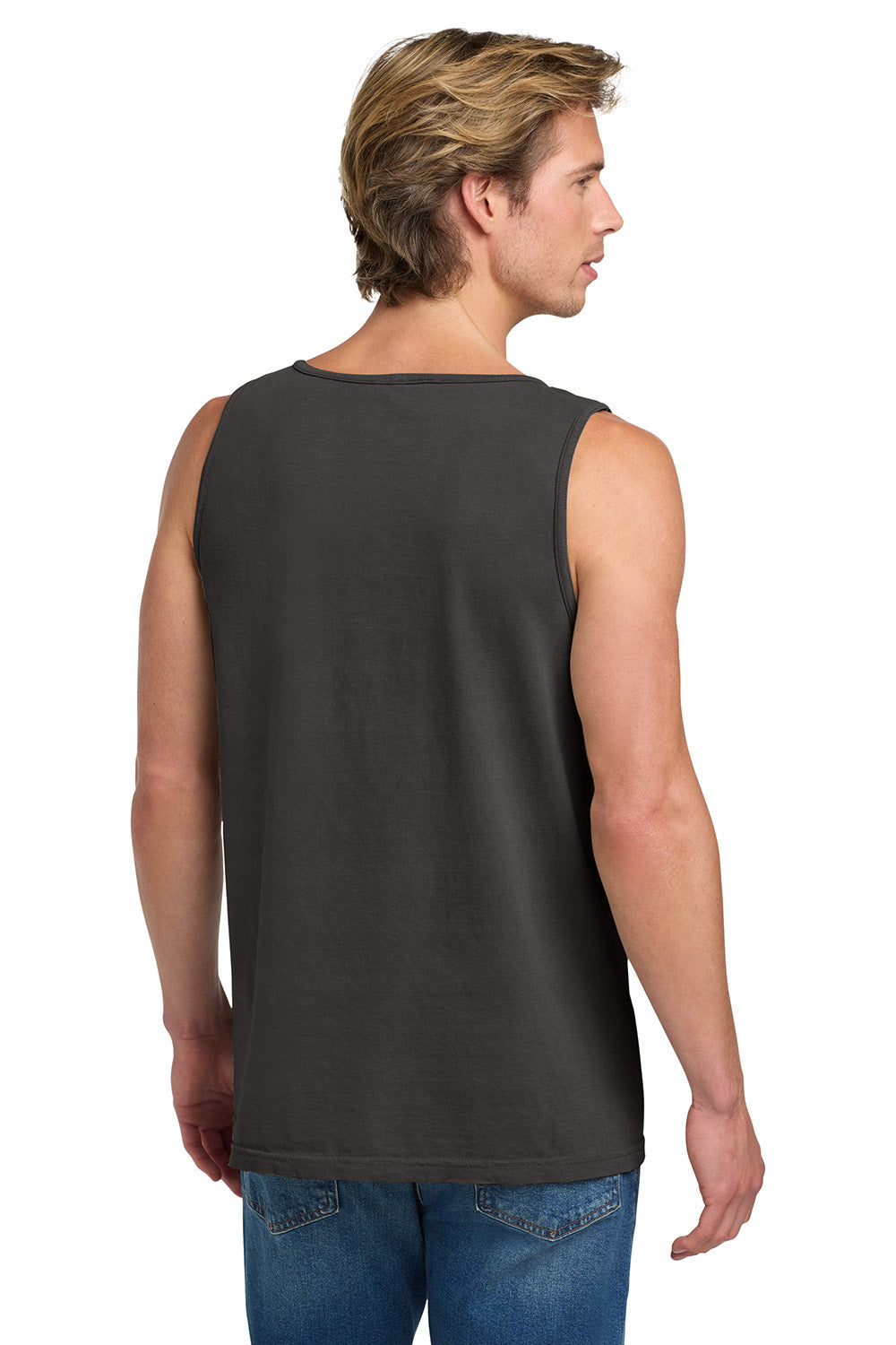 Comfort Colors 9360/C9360 Mens Tank Top Pepper Grey Model Back