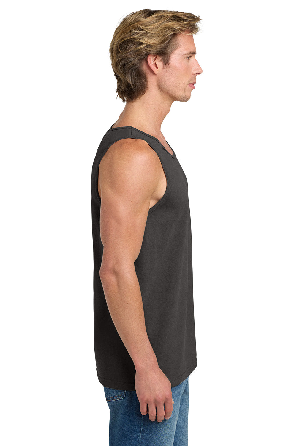 Comfort Colors 9360/C9360 Mens Tank Top Pepper Grey Model Side