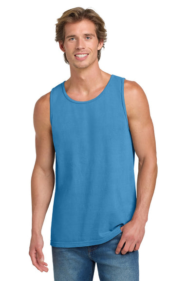Comfort Colors 9360/C9360 Mens Tank Top Royal Caribe Blue Model Front