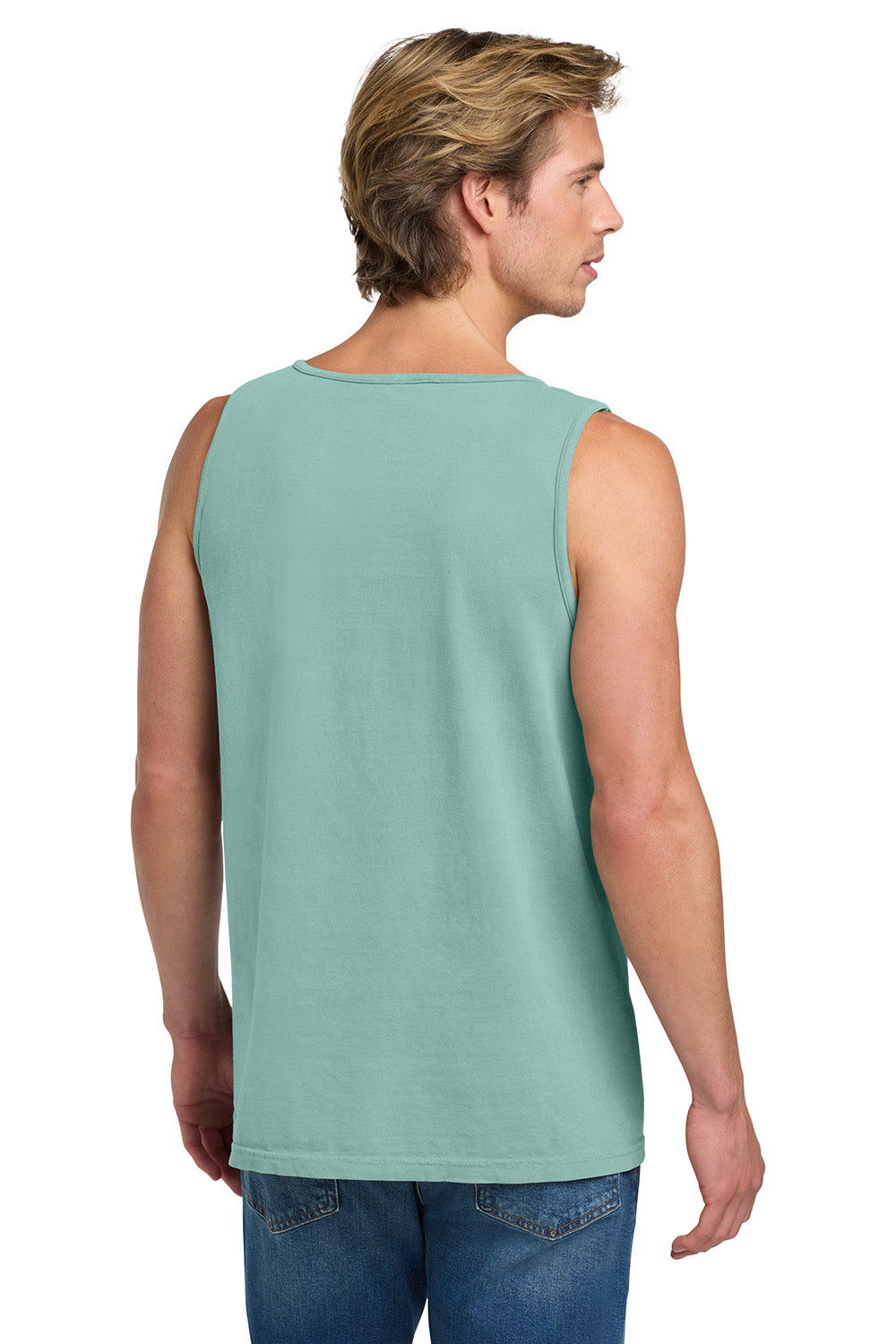 Comfort Colors 9360/C9360 Mens Tank Top Seafoam Green Model Back
