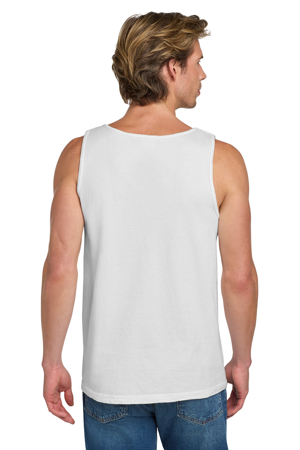 Comfort Colors 9360/C9360 Mens Tank Top White Model Back