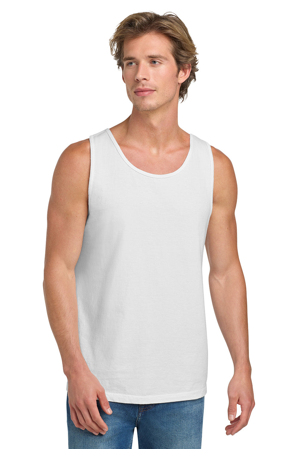 Comfort Colors 9360/C9360 Mens Tank Top White Model Front