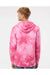 Independent Trading Co. PRM4500TD Mens Tie-Dye Hooded Sweatshirt Hoodie Pink Model Back