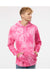 Independent Trading Co. PRM4500TD Mens Tie-Dye Hooded Sweatshirt Hoodie Pink Model Front