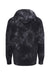 Independent Trading Company PRM4500TD Mens Tie-Dye Hooded Sweatshirt Hoodie w/ Pouch Pocket Black Flat Back