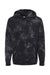 Independent Trading Company PRM4500TD Mens Tie-Dye Hooded Sweatshirt Hoodie w/ Pouch Pocket Black Flat Front