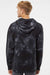 Independent Trading Company PRM4500TD Mens Tie-Dye Hooded Sweatshirt Hoodie w/ Pouch Pocket Black Model Back