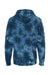 Independent Trading Co. PRM4500TD Mens Tie-Dye Hooded Sweatshirt Hoodie Navy Blue Flat Back