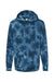 Independent Trading Co. PRM4500TD Mens Tie-Dye Hooded Sweatshirt Hoodie Navy Blue Flat Front