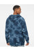 Independent Trading Co. PRM4500TD Mens Tie-Dye Hooded Sweatshirt Hoodie Navy Blue Model Back