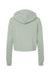 Independent Trading Co. AFX64CRP Womens Crop Hooded Sweatshirt Hoodie Sage Green Flat Back
