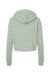 Independent Trading Company AFX64CRP Womens Crop Hooded Sweatshirt Hoodie Sage Green Flat Back