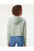 Independent Trading Co. AFX64CRP Womens Crop Hooded Sweatshirt Hoodie Sage Green Model Back