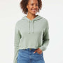 Independent Trading Co. Womens Crop Hooded Sweatshirt Hoodie - Sage Green - NEW