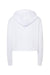 Independent Trading Co. AFX64CRP Womens Crop Hooded Sweatshirt Hoodie White Flat Back