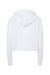 Independent Trading Company AFX64CRP Womens Crop Hooded Sweatshirt Hoodie White Flat Back