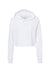 Independent Trading Co. AFX64CRP Womens Crop Hooded Sweatshirt Hoodie White Flat Front