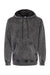 Independent Trading Company PRM4500MW Mens Mineral Wash Hooded Sweatshirt Hoodie w/ Pouch Pocket Black Flat Front