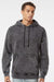 Independent Trading Company PRM4500MW Mens Mineral Wash Hooded Sweatshirt Hoodie w/ Pouch Pocket Black Model Front