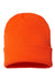 Cap America Hats TKN24 Unisex USA Made Cuffed Knit Beanie Neon Blaze Orange Flat Front