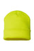 Cap America Hats TKN24 Unisex USA Made Cuffed Knit Beanie Neon Yellow Flat Front