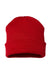 Cap America Hats TKN24 Unisex USA Made Cuffed Knit Beanie True Red Flat Front