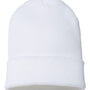 Cap America Hats Unisex USA Made Cuffed Knit Beanie - White