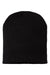 Cap America Hats TKN28 Unisex USA Made Cuffed Knit Beanie Black Flat Front