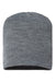 Cap America Hats TKN28 Unisex USA Made Cuffed Knit Beanie Heather Grey Flat Front