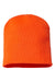 Cap America Hats TKN28 Unisex USA Made Cuffed Knit Beanie Neon Blaze Orange Flat Front