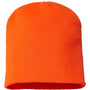 Cap America Mens USA Made Cuffed Knit Beanie - Neon Blaze Orange - NEW