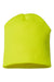 Cap America Hats TKN28 Unisex USA Made Cuffed Knit Beanie Neon Yellow Flat Front