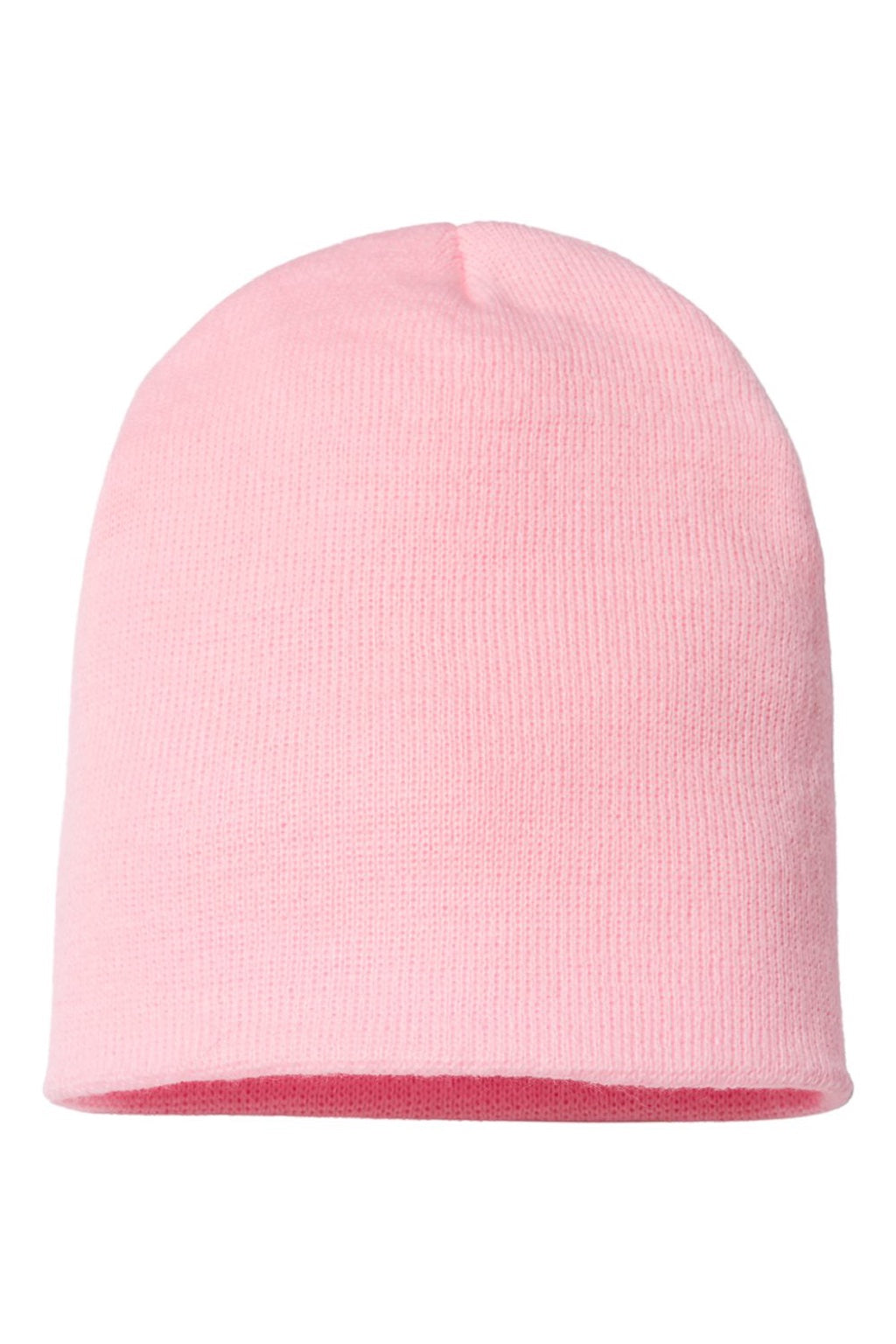 Cap America Hats TKN28 Unisex USA Made Cuffed Knit Beanie Pink Flat Front