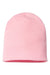 Cap America Hats TKN28 Unisex USA Made Cuffed Knit Beanie Pink Flat Front