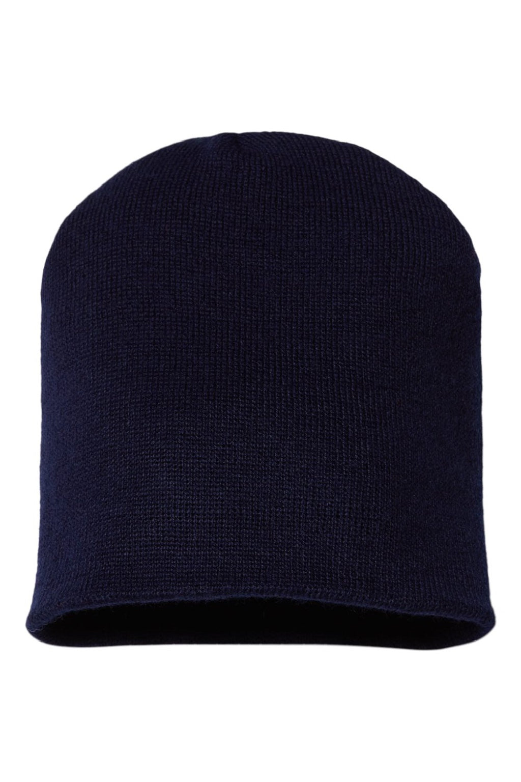 Cap America Hats TKN28 Unisex USA Made Cuffed Knit Beanie True Navy Blue Flat Front