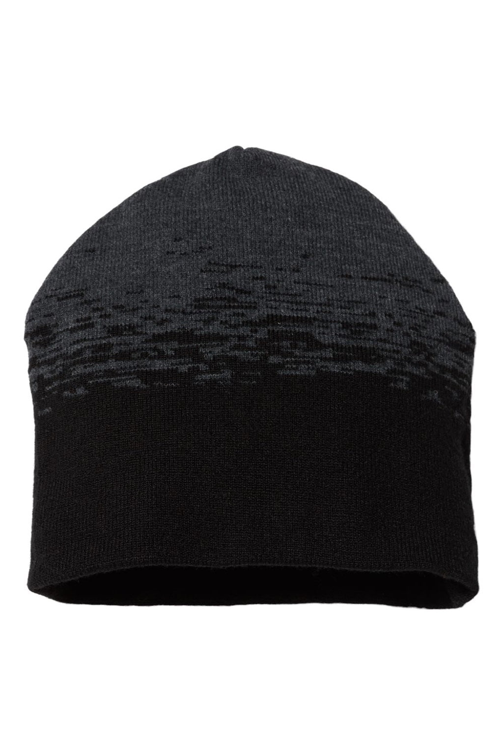 Cap America Hats RKS9 Unisex USA Made Static Beanie Black/Dark Heather Grey Flat Front