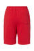 Independent Trading Co. IND20SRT Mens Fleece Shorts w/ Pockets Red Flat Back