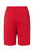 Independent Trading Company IND20SRT Mens Fleece Shorts w/ Pockets Red Flat Back
