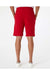 Independent Trading Co. IND20SRT Mens Fleece Shorts w/ Pockets Red Model Back
