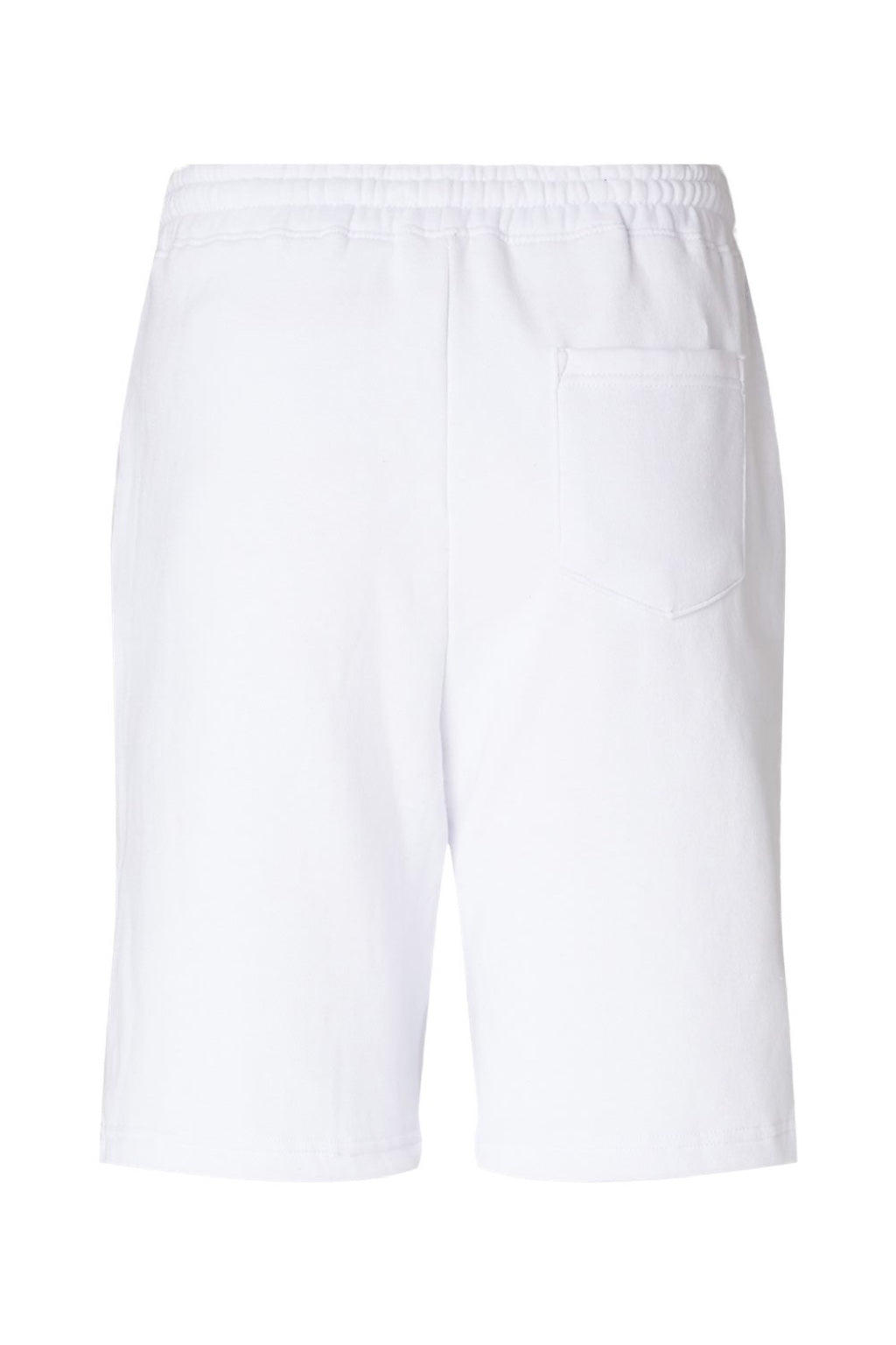 Independent Trading Company IND20SRT Mens Fleece Shorts w/ Pockets White Flat Back