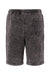 Independent Trading Co. PRM50STMW Mens Mineral Wash Fleece Shorts w/ Pockets Black Flat Back