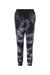 Independent Trading Co. PRM50PTTD Mens Tie-Dye Fleece Sweatpants w/ Pockets Black Flat Front