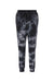 Independent Trading Company PRM50PTTD Mens Tie-Dye Fleece Sweatpants w/ Pockets Black Flat Front