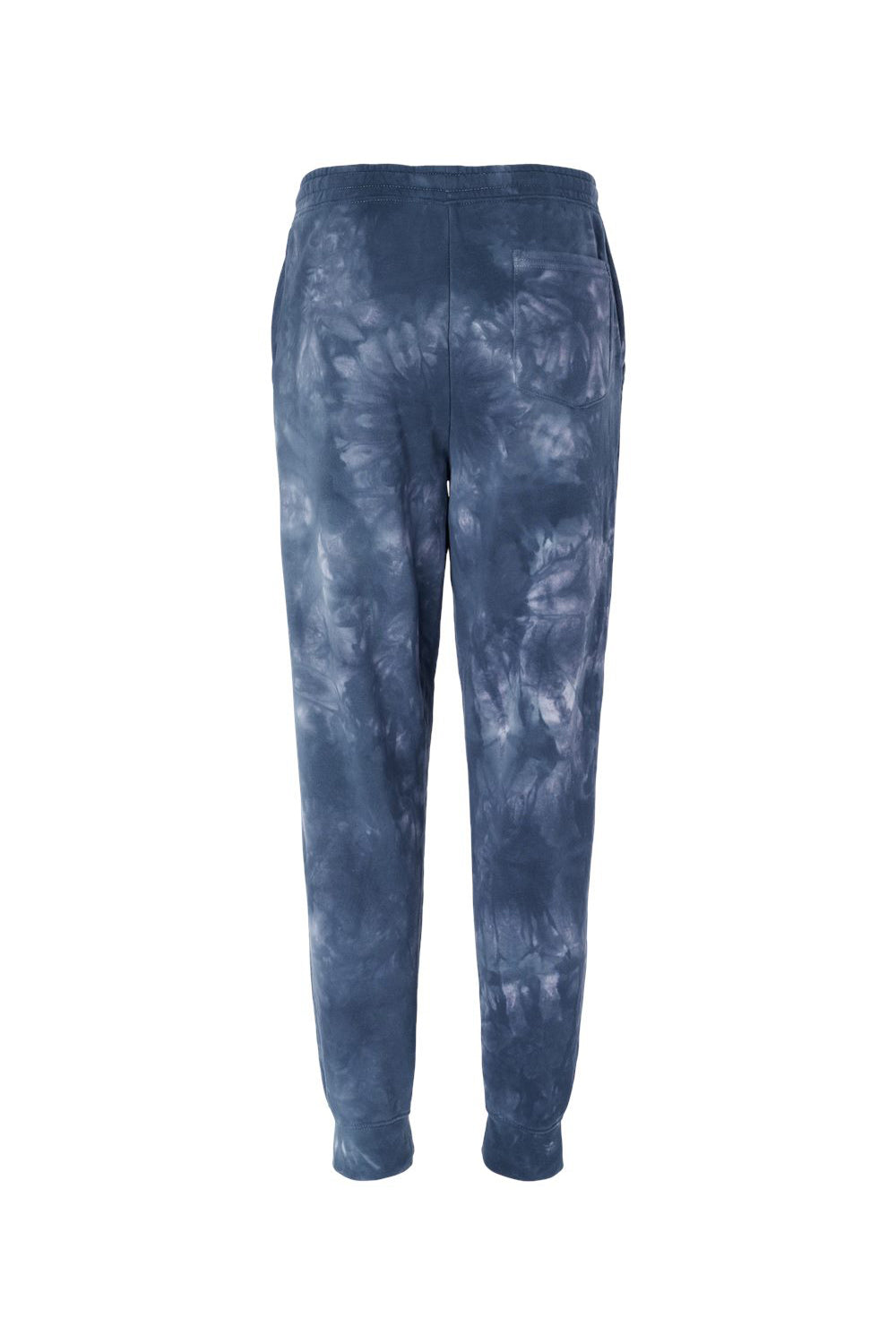 Independent Trading Co. PRM50PTTD Mens Tie-Dye Fleece Sweatpants w/ Pockets Navy Blue Flat Back
