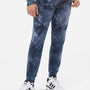 Independent Trading Co. Mens Tie-Dye Fleece Sweatpants w/ Pockets - Navy Blue - NEW