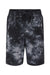 Independent Trading Co. PRM50STTD Mens Tie-Dye Fleece Shorts w/ Pockets Black Flat Front