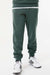 Independent Trading Company PRM50PTPD Mens Pigment Dyed Fleece Sweatpants w/ Pockets Alpine Green Model Front