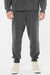 Independent Trading Company PRM50PTPD Mens Pigment Dyed Fleece Sweatpants w/ Pockets Black Model Front