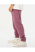 Independent Trading Co. PRM50PTPD Mens Pigment Dyed Fleece Sweatpants w/ Pockets Maroon Model Side